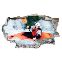 Vinilos rafting kayak pared rota 3d